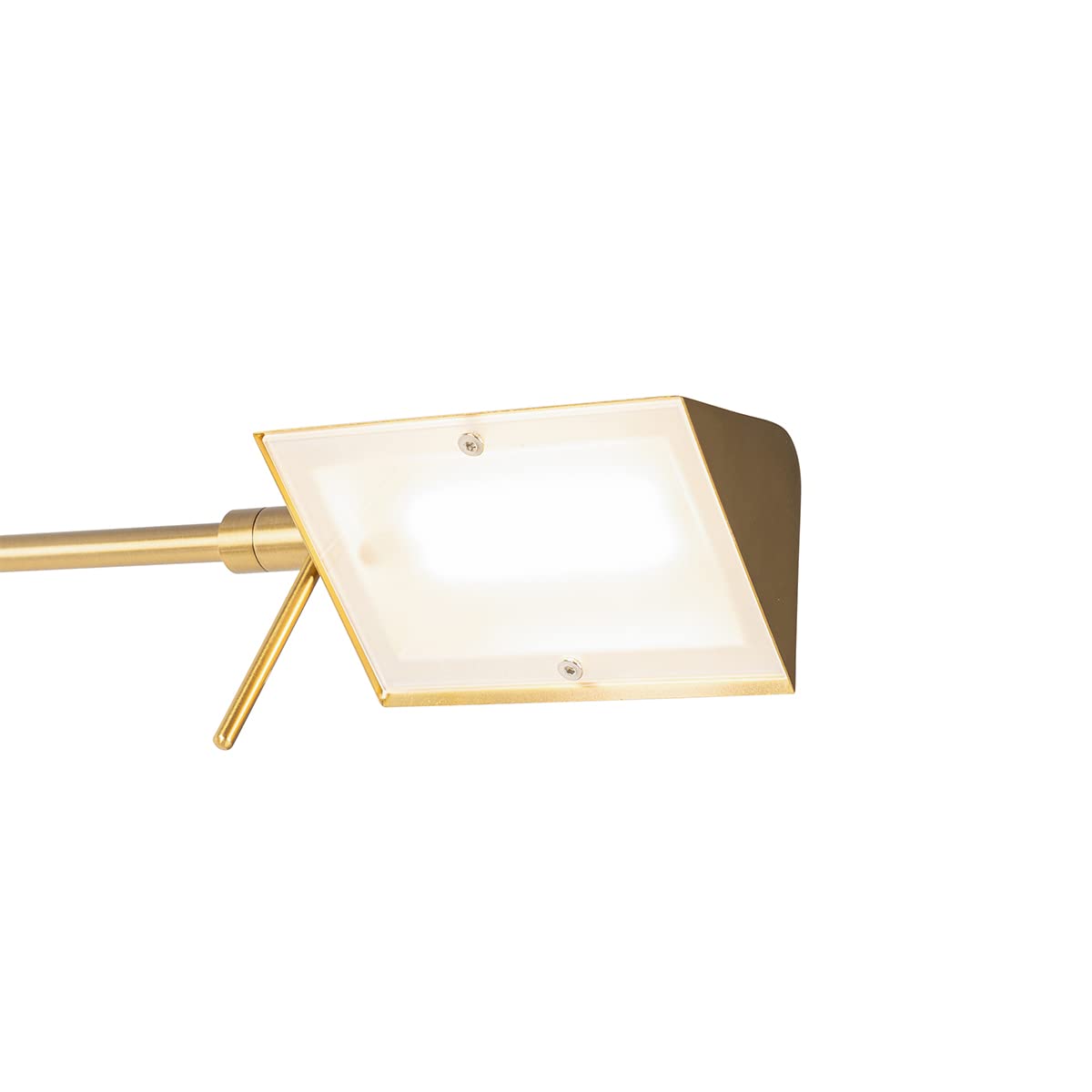 Qazqa led Design Verstellbare Wandleuchte, Wandlampe - Notia - Gold, inkl. 9.5W integrierter LED, 2700K, warmweiß, dimmbar, 11cm, Ideal als Schlafzimmerlampe und Wohnzimmerlampe