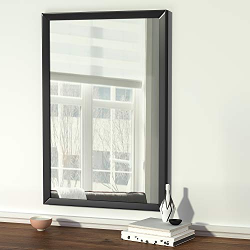 Amazon Basics Rectangular Wall Mirror 24" X 36", Standard Trim, Black #TOP5