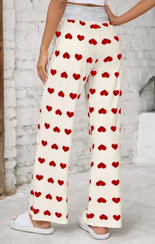 Image of Women Pajama Pants Comfy Lounge Wide Leg Casual Stretch Palazzo Drawstring Pj Bottoms Pants S-3XL