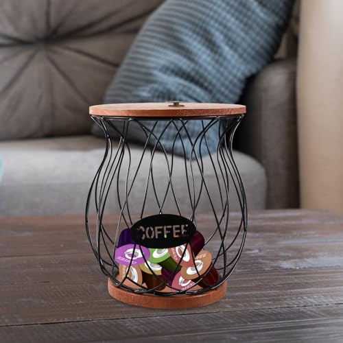 Panier pour capsules de café design unique en fer noir de table - 6