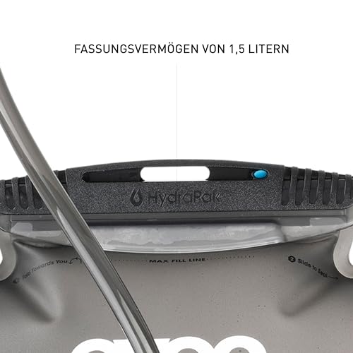 EVOC Hydration Bladder Trinkblase für den Rucksack (1,5l, 2l, oder 3l Fassungsvermögen, auslaufsicher, leicht zu befüllen, Flexibler Schlauch, Beißventil, einfache Reinigung, Schadstofffrei) – Bild 5