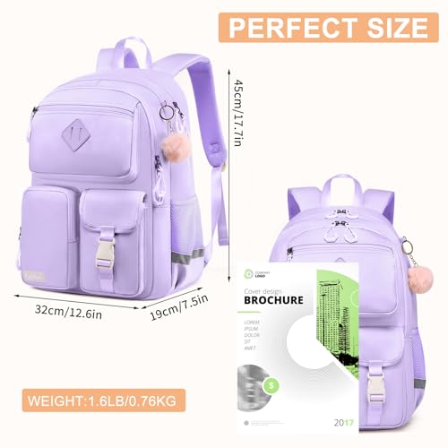 Image of School Backpack for Teen Girls, Cute College Backpacks for Kids Students