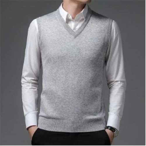 Men's Sweater Vest Slim Fit V-Neck Warm Knit Sleeveless Pullover Classic Casual Tank Tops4