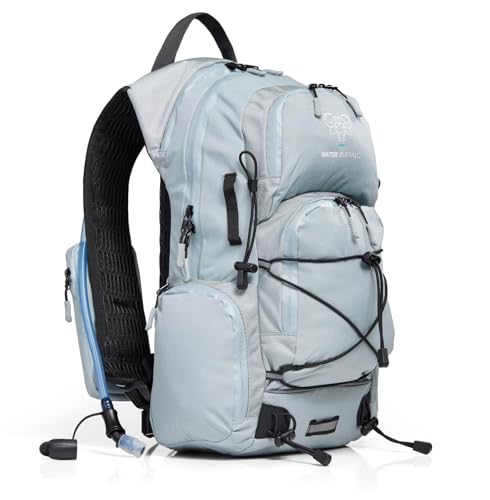 Sherpa Hiking Hydration Backpack – 22L Hiking Backpack with Water Bladder, Phone Compartment, Waterproof Zippers & Trekking Pole Holders