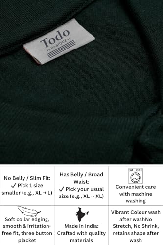 Image of Polo T-Shirt for Men | T Shirt for Man| Cotton Rich Solid Collar T-Shirt Shirt for Men| Premium Regular Fit Half Sleeve Polo Shirt Casual Wear