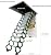 ERoomQ Concertina Loft Ladder Alloy Attic Access Ladder Ceiling Folding Ladder Aluminum Magnesium Alloy Attic Stairs Pull Down Attic Ladder Can Hold 400 Kg/880 Lbs (80x100cm/31.5x39in)