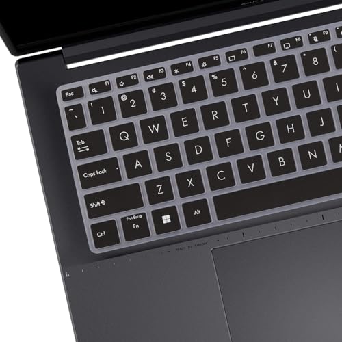 Image of RAYA Silicone Keyboard Skin Cover for ASUS Vivobook 14 OLED (X1405 / M1405) & Vivobook S 14 Flip (TP3402 / TN3402) & VivoBook S 14 OLED (S3402) Laptop (Black)
