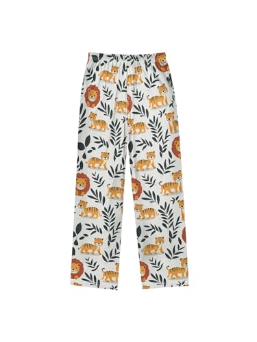Forest Lions Tigers Boys Pants for Kids Jogger Pants with Pockets S2
