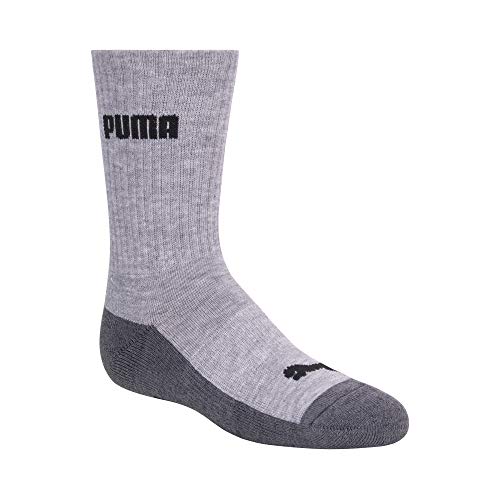 PUMA boys 6 pack crew cut socks en maille résistante et confortable
