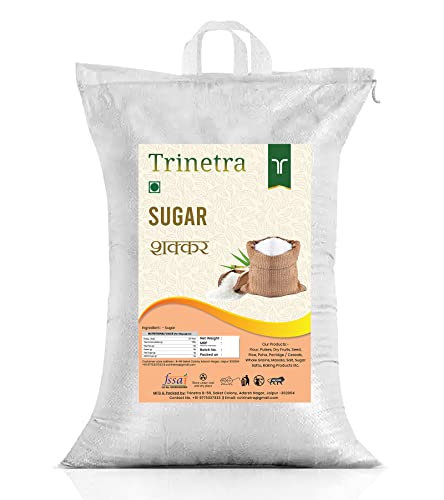 Image of Trinetra White Sugar - 10Kg Pack Energy Booster Lowers BP Helps depression Heal Wounds