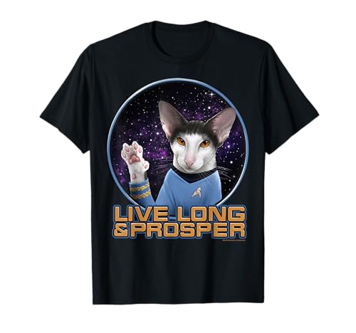 Star Trek: The Original Series Spock Cat Live Long & Prosper T-Shirt