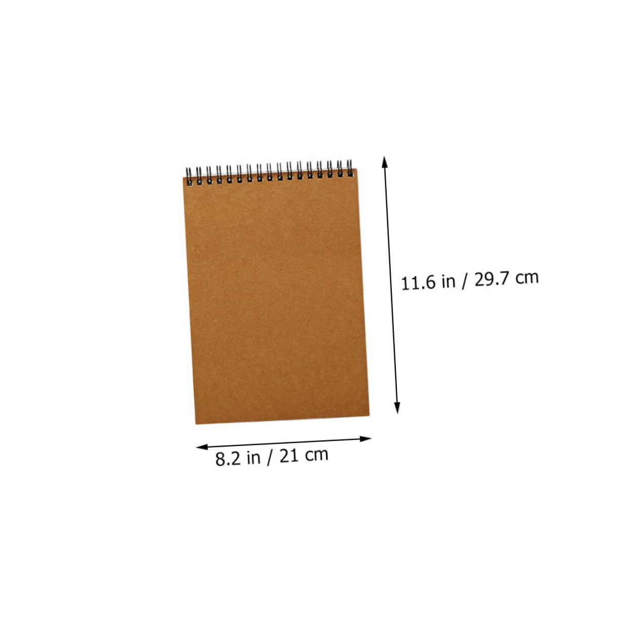 NUOBESTY Carnet de Croquis Spirale A4 Marron pour Jeunes, Lot de 2, Papier