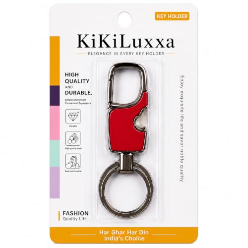 Image of KiKiluxxa Multifunction Spinner Keychain with Dual Key Rings for Outdoor Carabiner Portable Keychain For Bike & Car -Multi Spinner