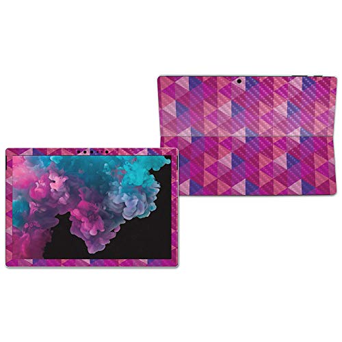 Image of MightySkins Carbon Fiber Skin for Microsoft Surface Pro 6 - Pink Kaleidoscope | Protective, Durable Textured Carbon Fiber Finish | Easy to Apply, Remove, and Change Styles | Made in The USA