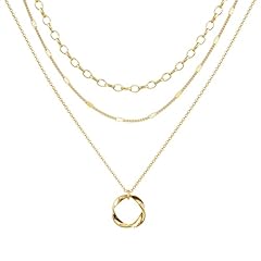 Gold Circle Layered-3PCS