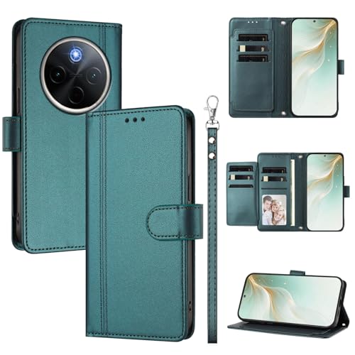 �X�}�z�P�[�X �Ή��@�� for Vivo Y300 Pro / Y300 Pro Plus / T4 5G / IQOO Z10 5G �X�}�z�P�[�X�y�E�H���b�g�f�U�C�� �f���A���J�[�h�X���b�g �L���b�V�� �t���b�v���X�^���h �����h�~�zGreen