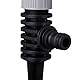Relaxdays Sprühregner Garten, 5er Set, Klickstecker Anschluss, mit Erdspieß, Flächen bis 30 m², Sprinkler, schwarz/grau