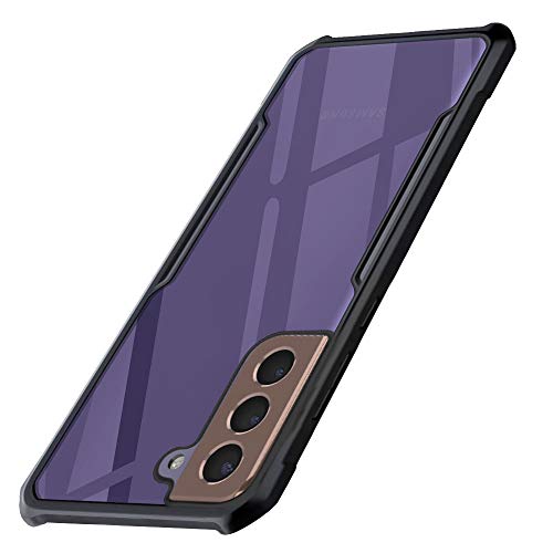 Image of WOW IMAGINE Shock Proof Clear Protective Back Case for Samsung Galaxy S21 - AirEDGE Technology | Full Camera Protection | Back Case Mobile Cover for Samsung Galaxy S21 - Black