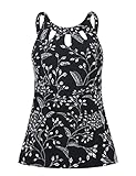 Septangle Women's Tummy Control Bathing Suit Top Tankini Tops for Women Swimwear Top Only Maternity