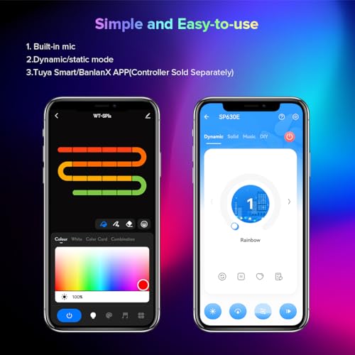 BTF-LIGHTING WS2811 IC Addressable Dream Color LED Strip 16.4FT 60LEDs/m 20Pixels/m 300LEDs 100pixels IP65 Splash Waterproof Black PCB Flexible DC12V Chasing Effect for Bedroom Desk Home Decoration