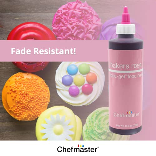 Chefmaster Liqua-Gel Food Color, 10.5-Ounce, Bakers Rose #TOP2