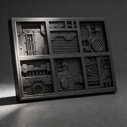 Image of Dry Brush Palette for Miniature Painting 6 Texture Dry Brush Plate