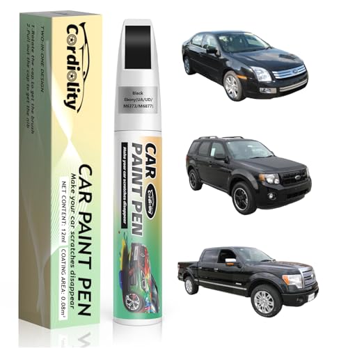 Image of Car Touch Up Paint Black Ebony(UA /UD /M6373 /M6877) for Ford, Color Accurate Car Scratch Repair Remover Pen Fix Auto Paint Chips and Nicks