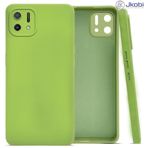 Image of Jkobi Back Cover Case for Oppo A16K | A16e (Matte Finish Silicone with Inside Fiber Cloth |Light Green)