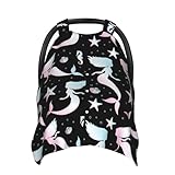 Mermaid Starfish Car Seat Covers Canopy for Baby, Nursing Cover Breastfeeding Baby Carrier Cover Soft Carseat Canopy for Newborn Shower Gift