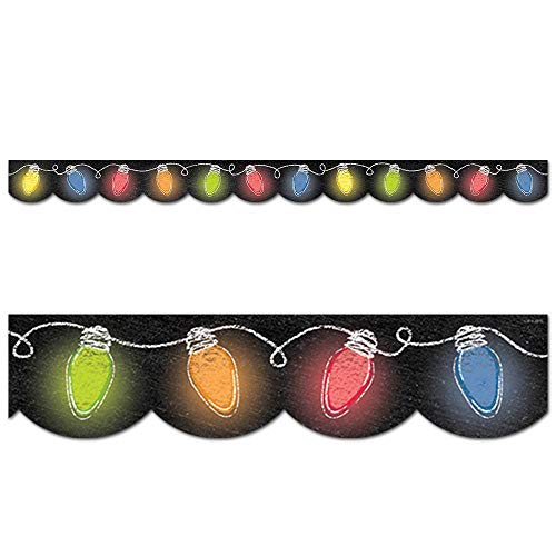 Creative Teaching Press Holiday Lights in Chalk Border (6808), Multi