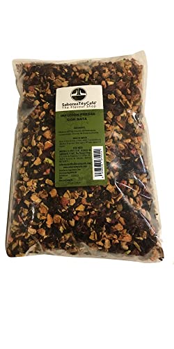SABOREATE Y CAFE THE FLAVOUR SHOP Infusión Natural a Granel de Frutas Fresas con Nata 1 Kg