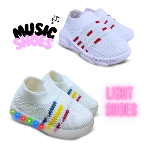 Image of Kids Trending Slip-On Shoes Combo, Pack of 2 (Light Shoe + Musical Shoe)