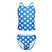 CHICTRY Big Girls' Kids' Two-Pieces Polka Dots Beachball Tankini Swimsuit Set