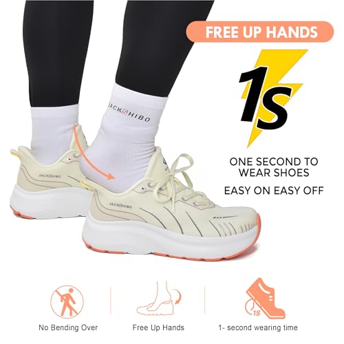 Image of JACKSHIBO Wide Toe Box Shoes Men Arch Support Slip On Zero Drop Sneakers | Slip in, Orthopedic Plantar Fasciitis, Running Walking Athletic, Tennis Workout Gym, Hands Free, Width, Thick Cushion Sole