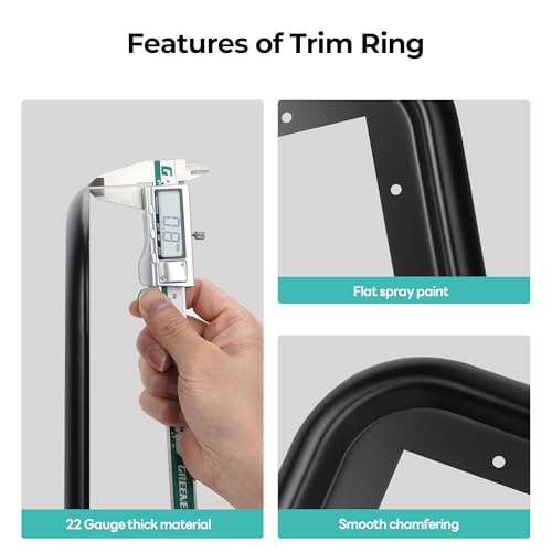 Image of FOGATTI RV Water Heater Door Trim Ring - 18 inch x 18 inch, Black