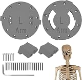 12 Ft Grey Giant-Sized Skeleton Left Arm Bracket Kit, Used at Halloween