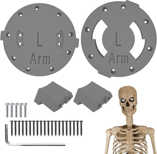 12 Ft Grey Giant-Sized Skeleton Left Arm Bracket Kit Fit
