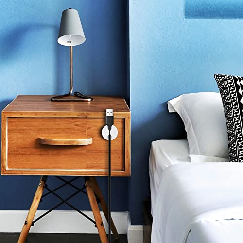 image for Shintop Cable Clips, 6 Pack White Cord Holder Cable Management Wire Or