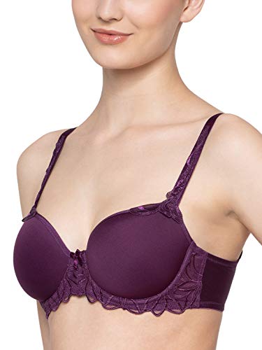 Image of Triumph International Women's Padded | Underwire | Modern Finesse 38E Plum Purple | Full-Coverage Spacer Cup Bra | Pack of 1