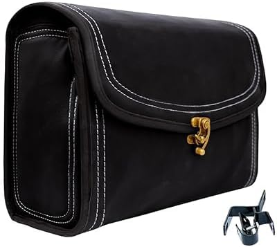 Faux Leather | Side Bag For Motorcycle | Universal Side Bag/Saddle/Travel Bag/Carrier For All Type Of Bikes (Black)