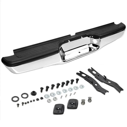 PENSUN Rear Bumper Assembly Fit for 1995-2004 Toyota Tacoma Pickup Truck Steel Rear Step Bumper Face Bar Chrome
