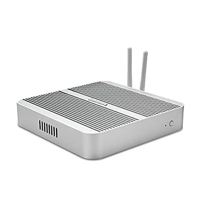KINGDEL Mini Computer, Fanless HTPC with i5 CPU, 4GB RAM, 64GB SSD, HD Port, VGA, 4xUSB 3.0, Metal Case