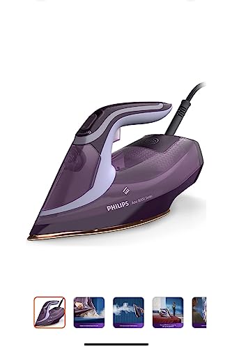 Philips 8000 Serisi Azur Buharlı Ütü - 3000W, OptimalTEMP Teknolojisi, 55g/dk Sürekli Buhar, Sıfır Yanık Riski, 300 ml'lik Su Haznesi (DST8021/30): 4534TL