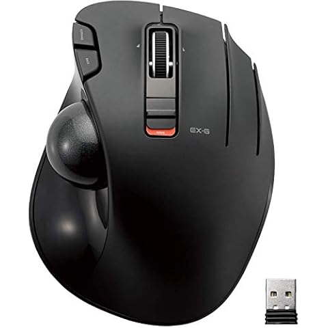 Elecom EX-G Trackball-Maus, Daumensteuerung, 2,4 GHz Kabellos Cover