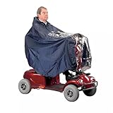 SRJUSV Wheelchair Poncho Rain Poncho Waterproof Disabled Wheelchair Raincoat Poncho All-Inclusive Elastic Hem