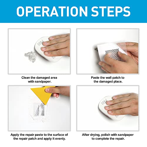 BONCART Spackle Wall Repair Kit, Drywall Repair Patch Kit,Wall Mending Agent Putty,Wall Repair Paste Plaster for Wall Crack/Nail Hole,Wall Repair Patch Kit with Scraper/Sandpaper