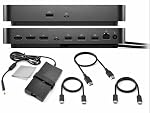 Dell Pro Dock WD25 Ensemble de stations d'accueil universelles — USB-C/USB-A Dock double affichage avec 100W Adaptateur + HDMI câble + USB-C câble + DisplayPort câble + Vêtements de nettoyage