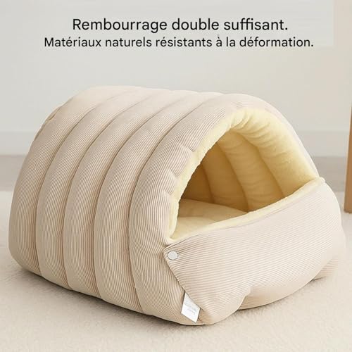 Lit pour chat nid fermé isolant contre le froid du sol de maison - 5