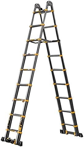Outdoor Aluminum Telescoping Ladder Lightweight Telescoping Ladder for Building Maintenance DIY, 3.28m-7.3m Engineering Extension Ladder, 330lb Load Capacity (Size : 6.5m/21.32ft(3.3m+3.3m))