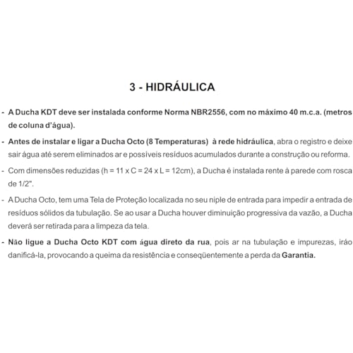 Ducha Elétrica KDT Octo 8T 8800W 220V 8 Temperaturas Silenciosa Chuveiro Prata